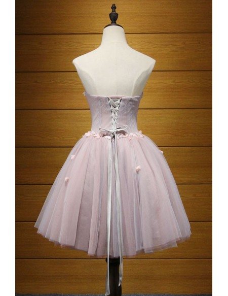 Sweet Ball-gown Sweetheart Short Tulle Homecoming Dress With Beading