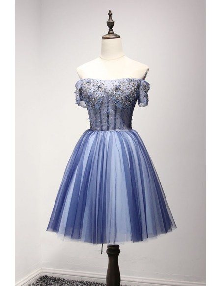 Simple Ball Gown Off The Shoulder Short Birthday Outfits White Homecoming Dress C896 main image 1