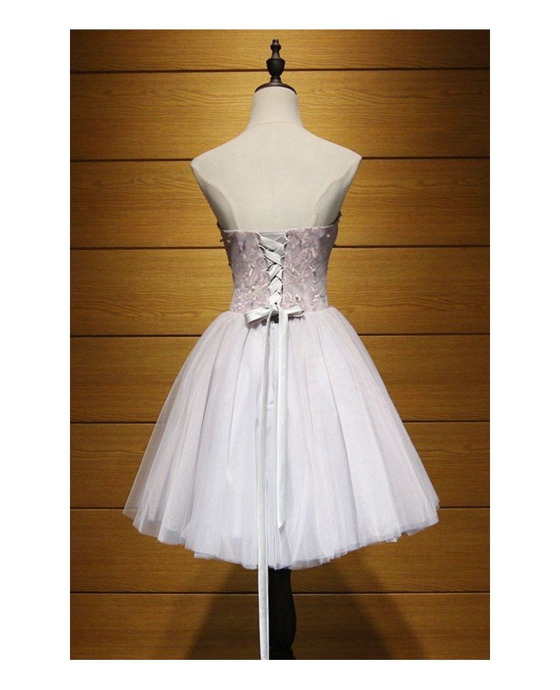 Ball-Gown/Princess Square Short Tulle Homecoming Dress With Ruffle main image 0
