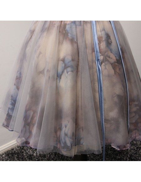 Ball Gown Sweetheart Short Tulle Semi Formal Dresses with Lace Appliques & Pleats main image 0