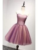 Green Ball-gown Sweetheart Short Tulle Homecoming Dress With Beading