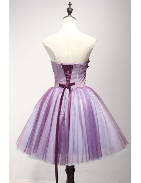 Lovely Ball-gown Sweetheart Short Tulle Homecoming Dress With Beading