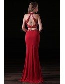Sheath Two Pieces Floor-length Chiffon Prom Dress With Beading