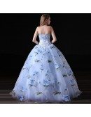 Ball-gown Sweetheart Floor-length Chiffon Prom Dress With Beading
