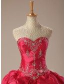Sweetheart Ballgown Embroidered Formal Dress with Train
