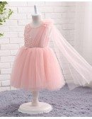 Best Pink Tulle Lace Formal Toddler Flower Girls Wedding Dress