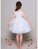 Tulle Lace Short Bubble Gown Pageant Dress in Sleeveless