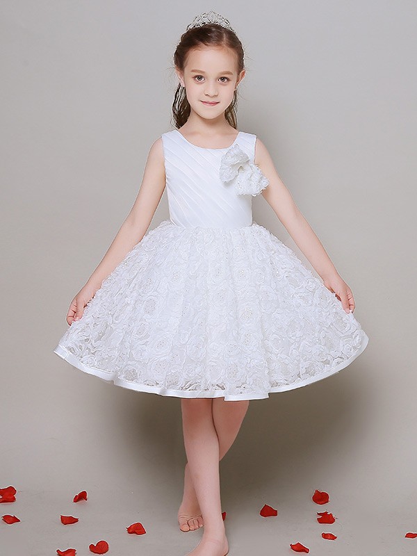 Ruffled Ballroom Short Organza Flower Girl Dress in Sleeveless #EFL29 ...