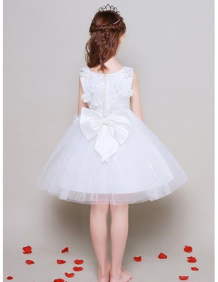 Tulle Ballroom Floral Lace Pageant Dress in Short #EFL39 - GemGrace.com