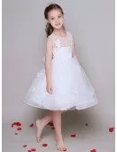 Short Ballroom Lace Pageant Dress with Butterfly