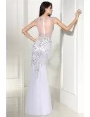 Luxury Colorful Hand Beaded Mermaid Tulle Prom Dress