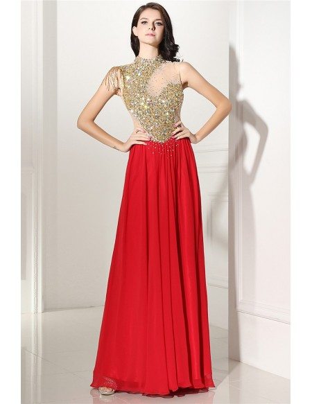 Celebrity Shinning Long Formal Party Dress