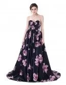 Floral Sweetheart Sexy Long Prom Dress with Flowers
