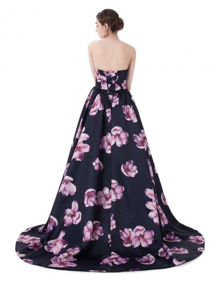 Floral Sweetheart Sexy Long Prom Dress with Flowers