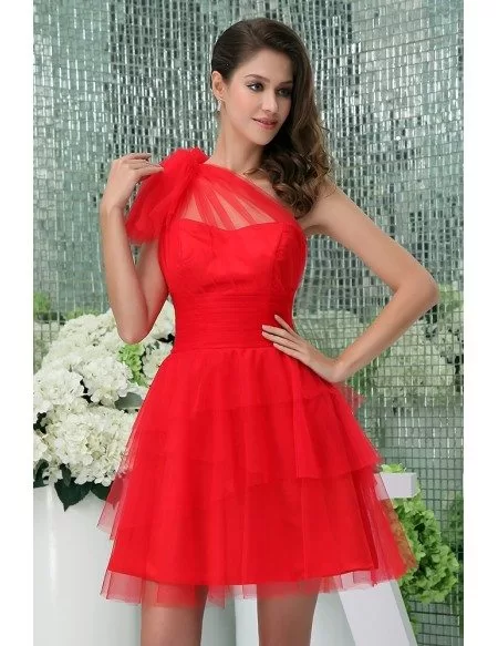 Red Homecoming Dress Long Sleeve Hoco Dress Hc004 Red US2, 43% OFF