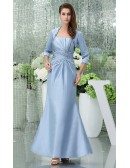 Mermaid Strapless Ankle-length Satin Mother of the Bride Dress