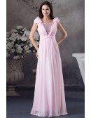 Mermaid Square Neckline Floor-length Chiffon Prom Dress With Beading