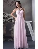 A-line Halter Floor-length Chiffon Prom Dress With Beading