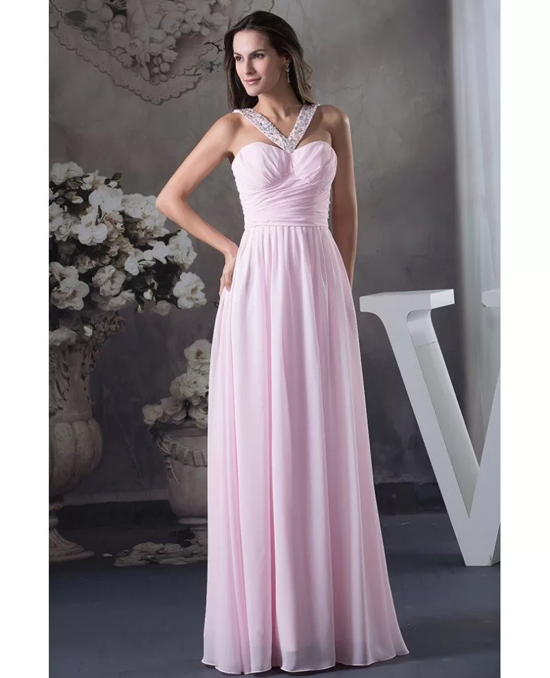 A Line Halter Floor Length Chiffon Prom Dress With Beading Op4587 1339 4897