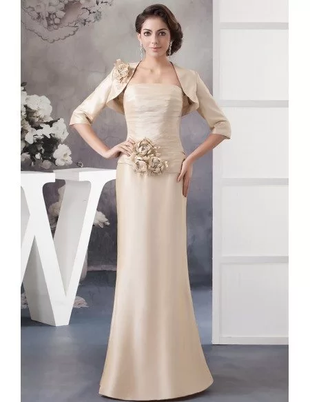 A-line V-neck Floor-length Lace Chiffon Mother of the Bride Dress