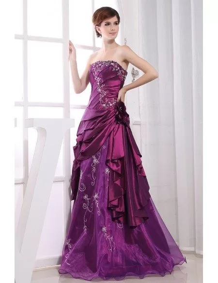 purple ball gown wedding dresses
