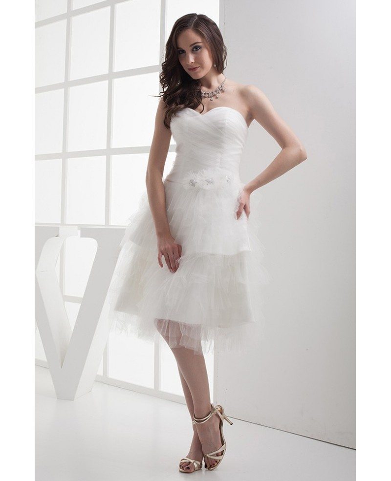 puffy short white dress