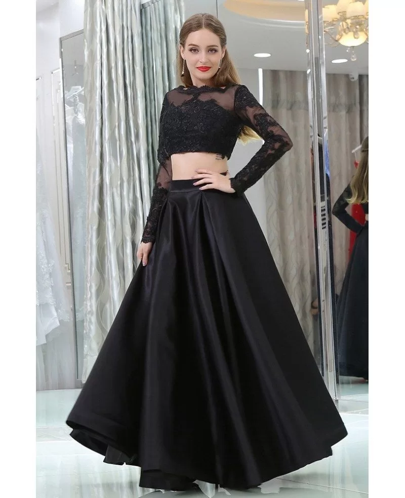 Unique Simple Satin Black Prom Skirt ...