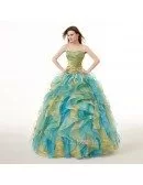 Ballgown Ruffles Two-Tone Colored Quinceanera Dress with Corset