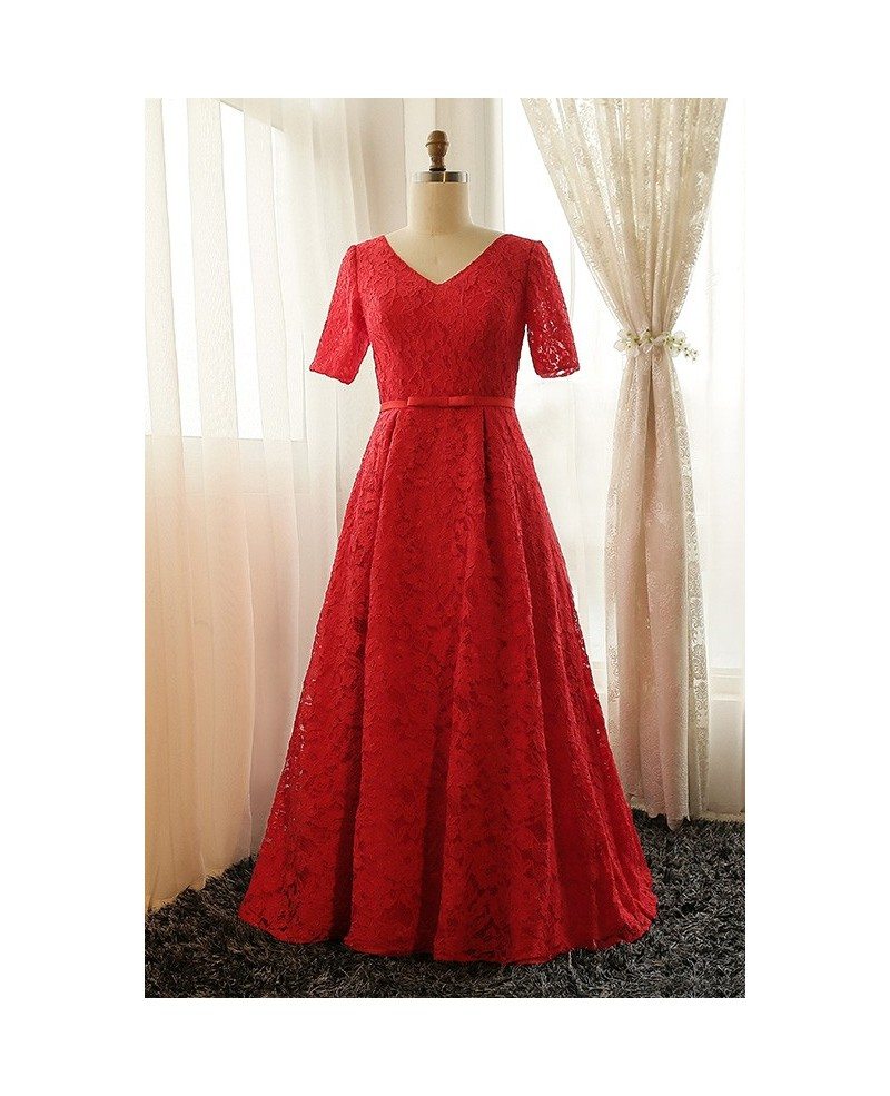 plus size red evening dress