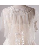 Plus Size Light Champagne Lace Long Tulle Country Wedding Dress