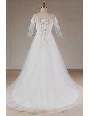Beautiful Plus Size Lace Half Sleeve Wedding Dress For Plus Size Women
