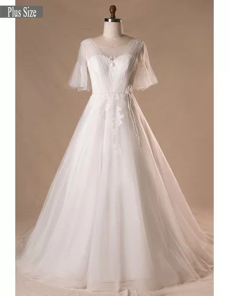 plus size garden wedding dress