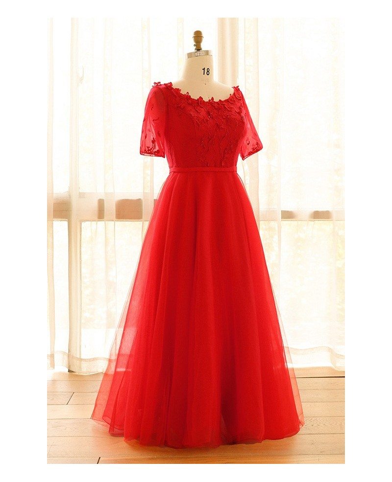 plus size red formal