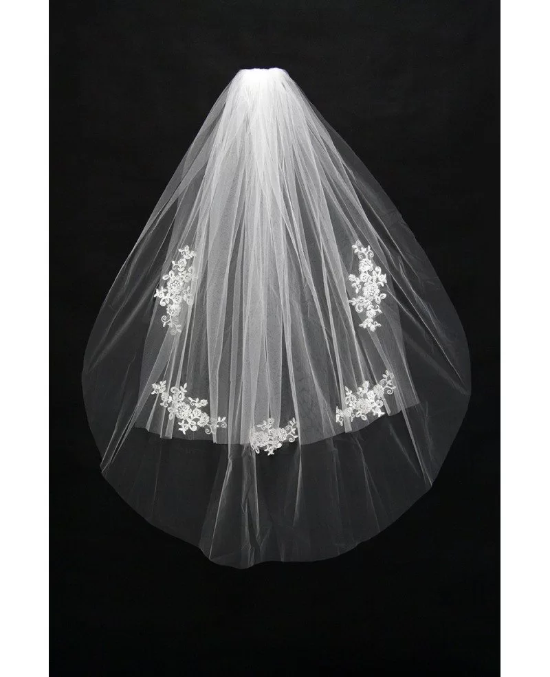 short white veil