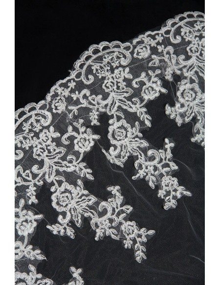 3 metres Long Train lace tulle Bridal veil