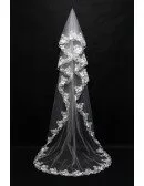 3 Metres long style Bridal veil with Lace Trim