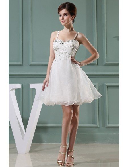 A-line Sweetheart Short Tulle Homecoming Dress With Beading #OP3125 ...