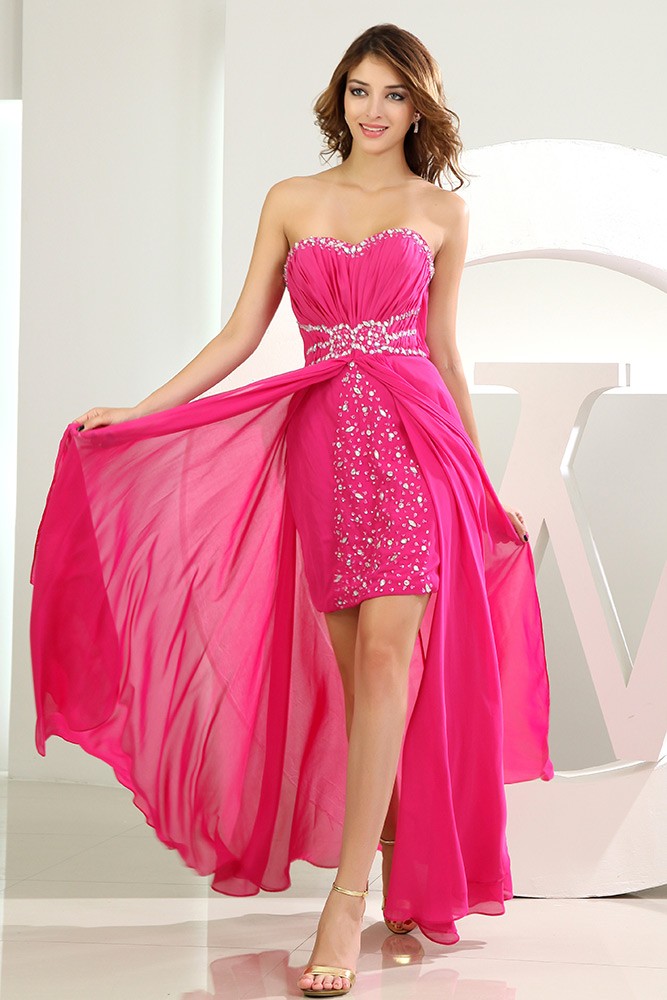 A-line Sweetheart Floor-length Chiffon Prom Dress With Beading #OP3107 ...