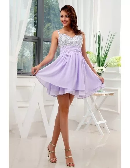 A-line Sweetheart Short Chiffon Homecoming Dress With Beading #OP3115 ...