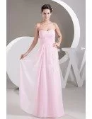 A-line Sweetheart Floor-length Chiffon Prom Dress With Beading