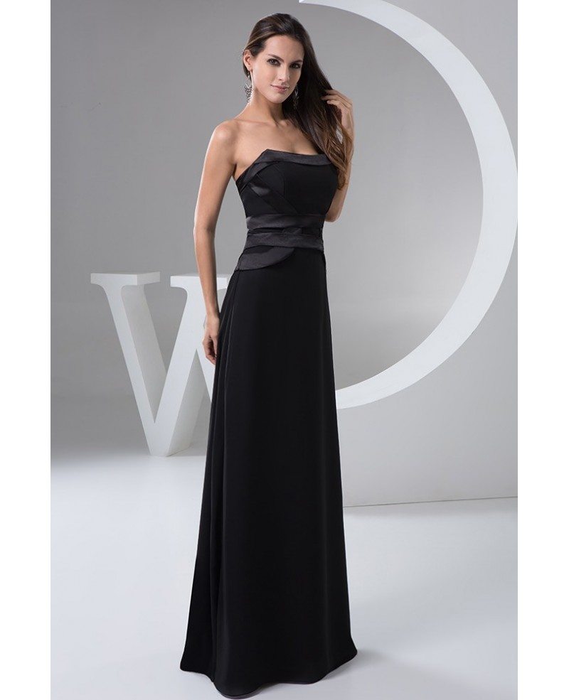 black strapless a line dress
