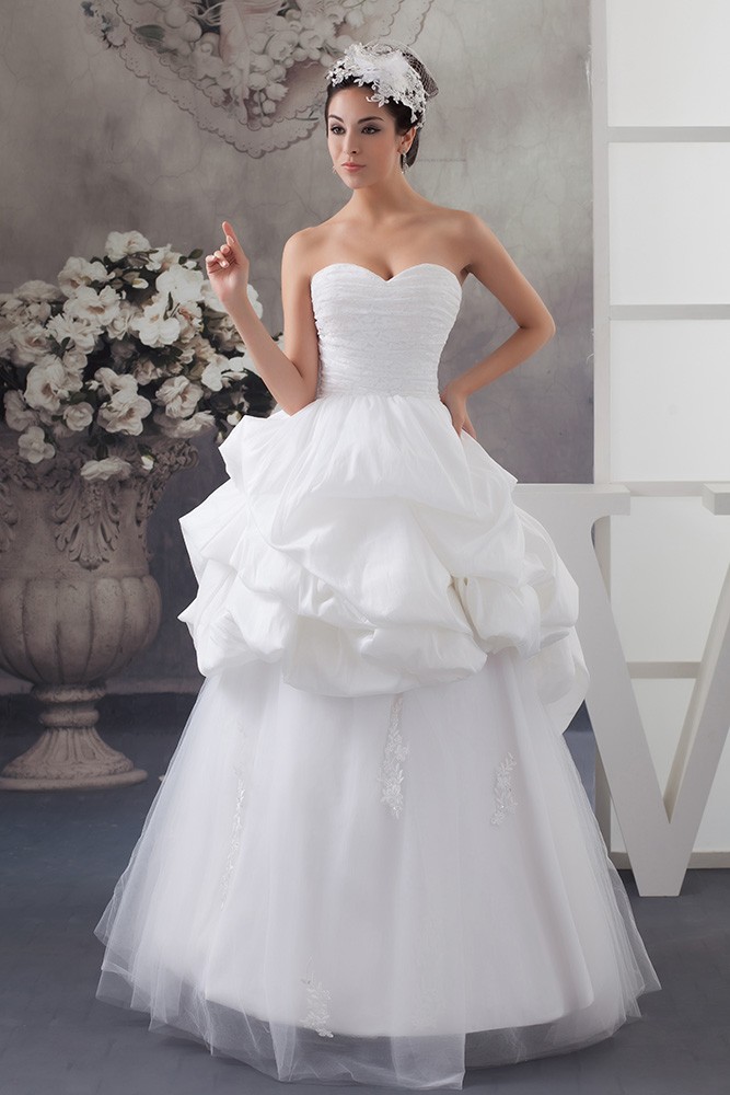 Fashion Lace Top Sweetheart Tiered Wedding Dress Custom #OPH1468 $260.9 ...