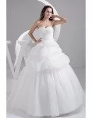 Sweetheart Tiered Organza Ballgown Wedding Dress Custom