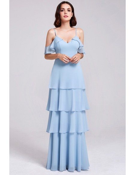 light blue ruffle dress