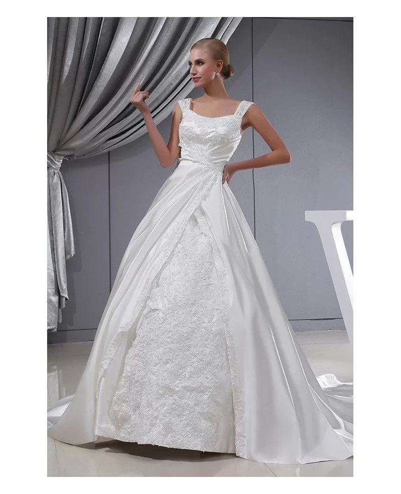 ball gown wedding dress satin