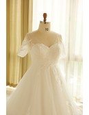 Plus Size Boho Beach Wedding Dress Flowy Lace With Sleeves Cheap Online