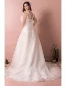 Plus Size Tulle Beach Wedding Dress Boho With Sleeves 2018