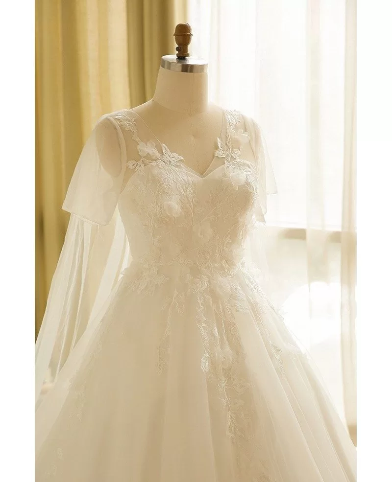 Dreamy Boho Plus Size Wedding Dress With Sleeves For Beach Wedding # ...