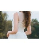 Country Chic Informal Boho Beach Wedding Dress Sleeveless For Destination