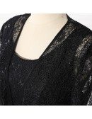 Modest Long Black Lace Mother Of The Bride Dress With Jacket Custom Color Sizes